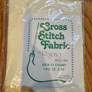 New Vintage Regency Mills Cross Stitch Fabric Aida 11 Count - Cream